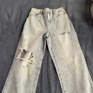 Wide Leg Light Blue Ripped Jeans from Garage